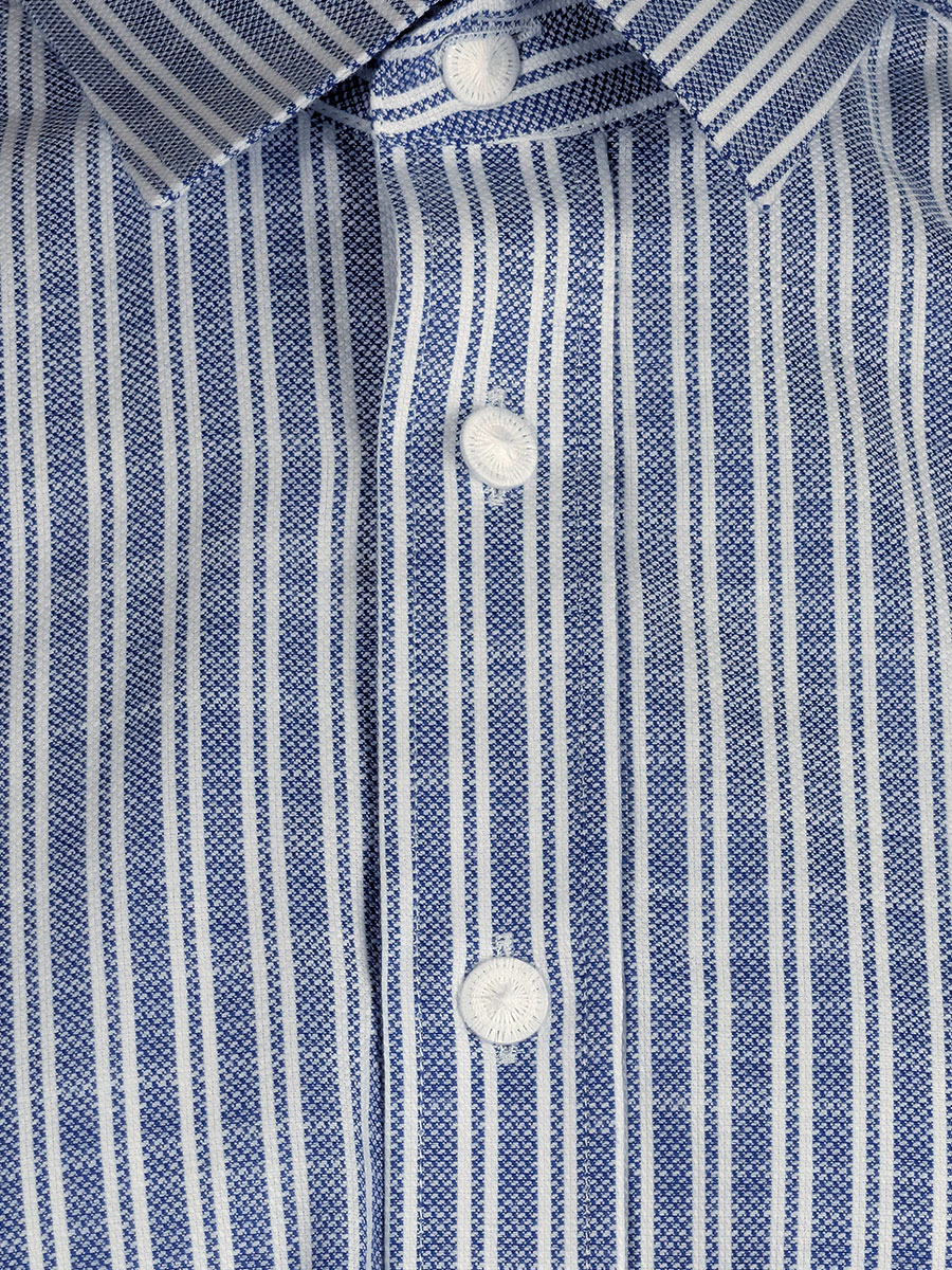 Waldorff Trachtenhemd blau gestreift, Pfoad, Liegekragen #2