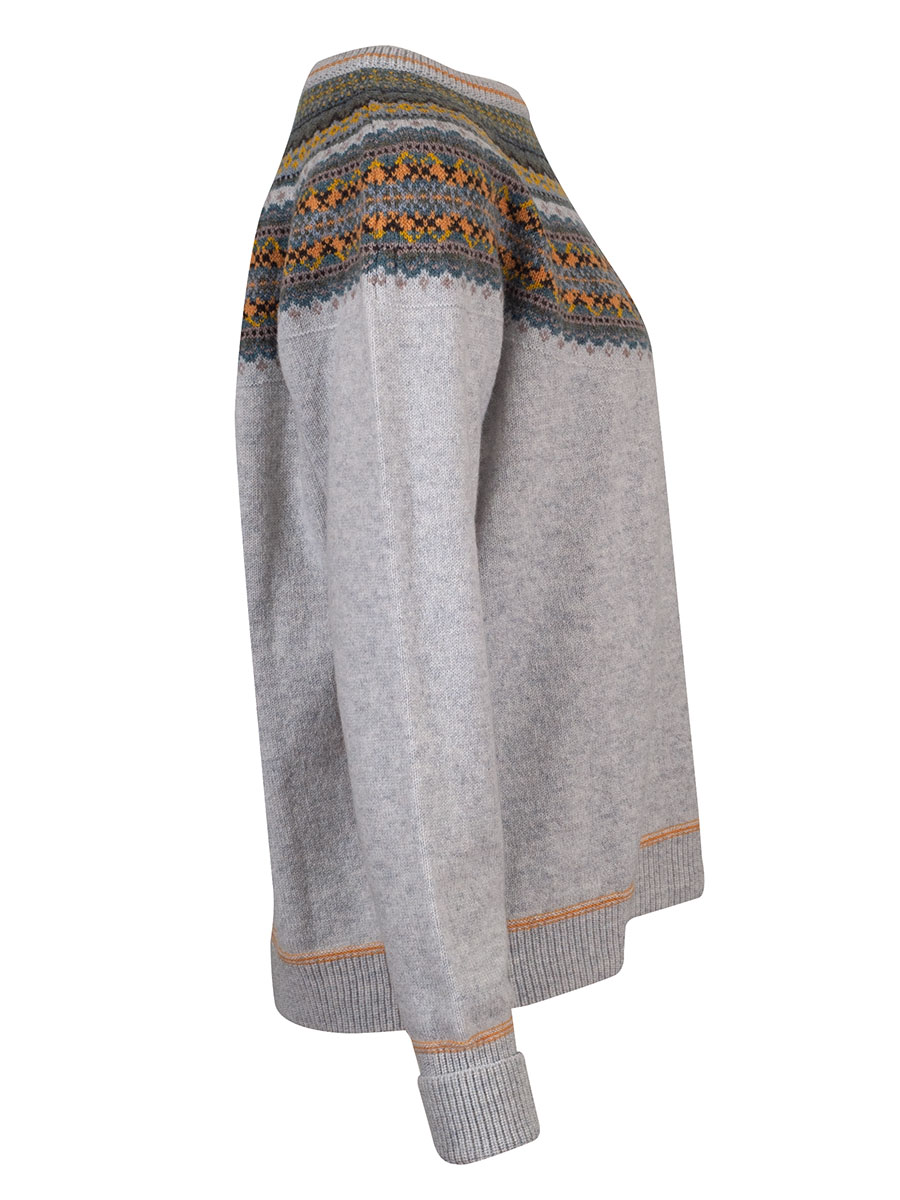 Eribè Knitwear Alpine Breeze Sweater, kelpie, hellgrau-gelb #2