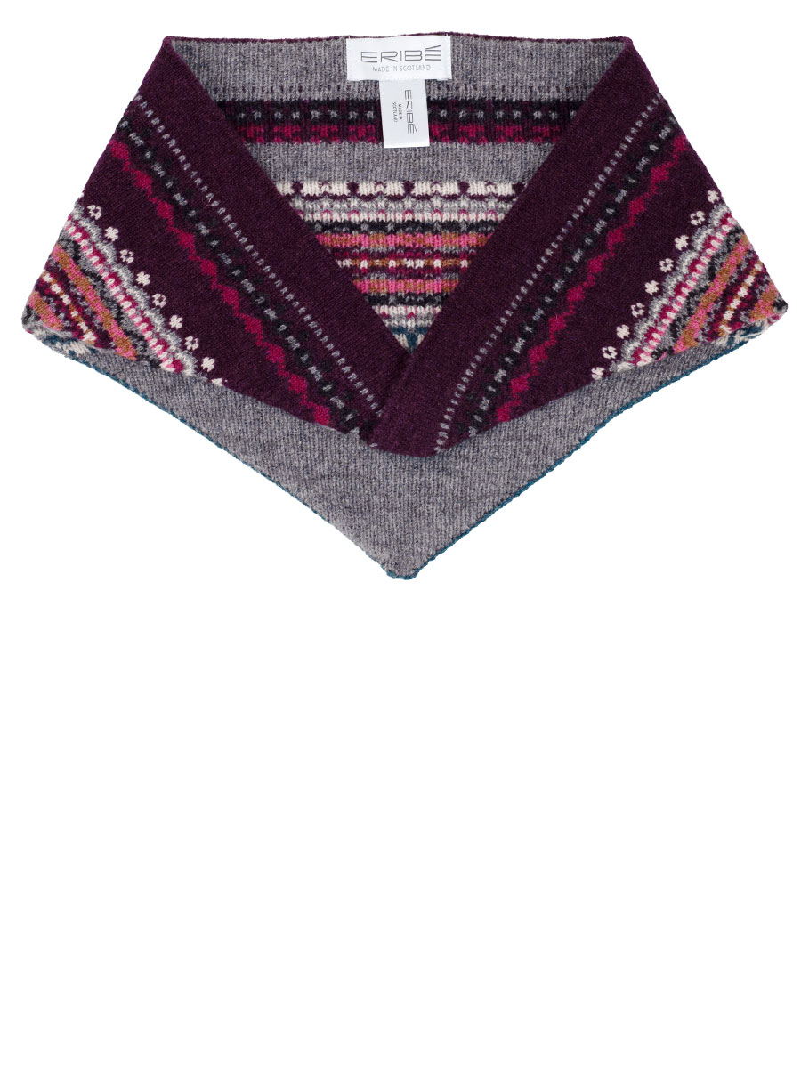 Eribé Strick Dreieckstuch, Fairisle Neckerchief, velvet #3