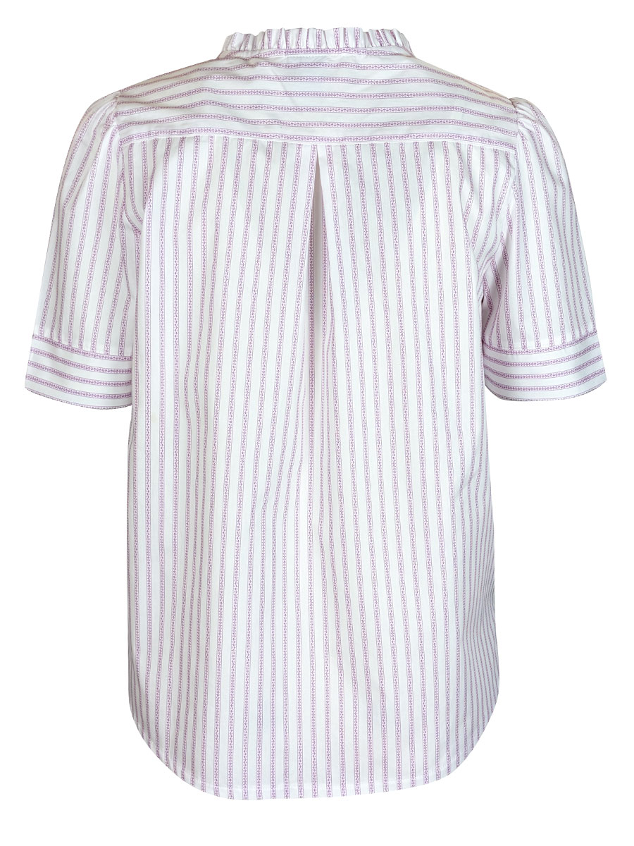 Hammerschmid Bluse Nadja, weiß-pink #2