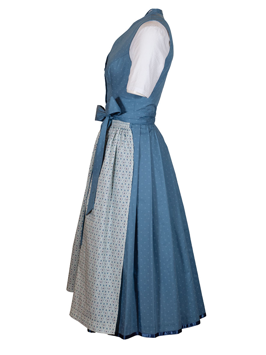 hausg'macht Baumwolldirndl Walchsee, petrol, hochgeschlossen, 80cm #2