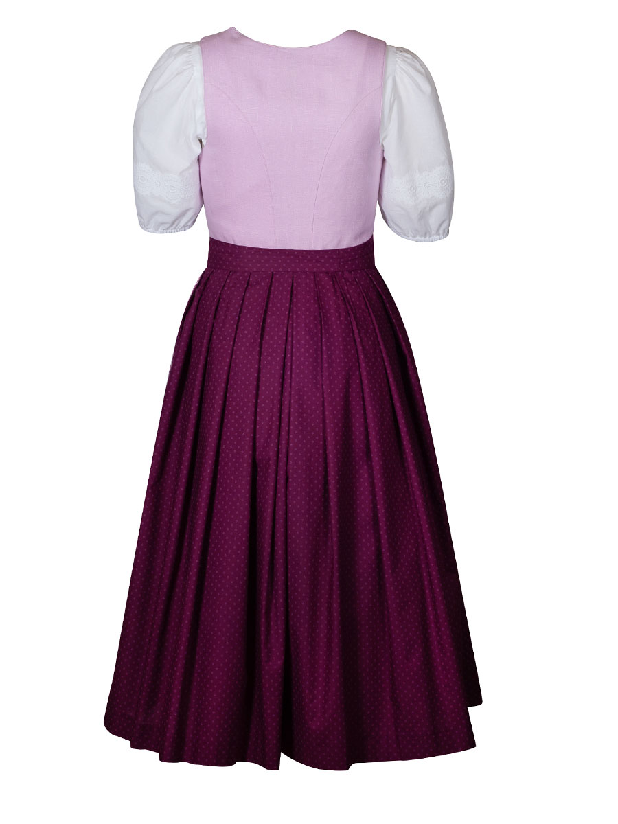 hausg'macht Dirndl Plattensee, pink gemustert, 80lg #2