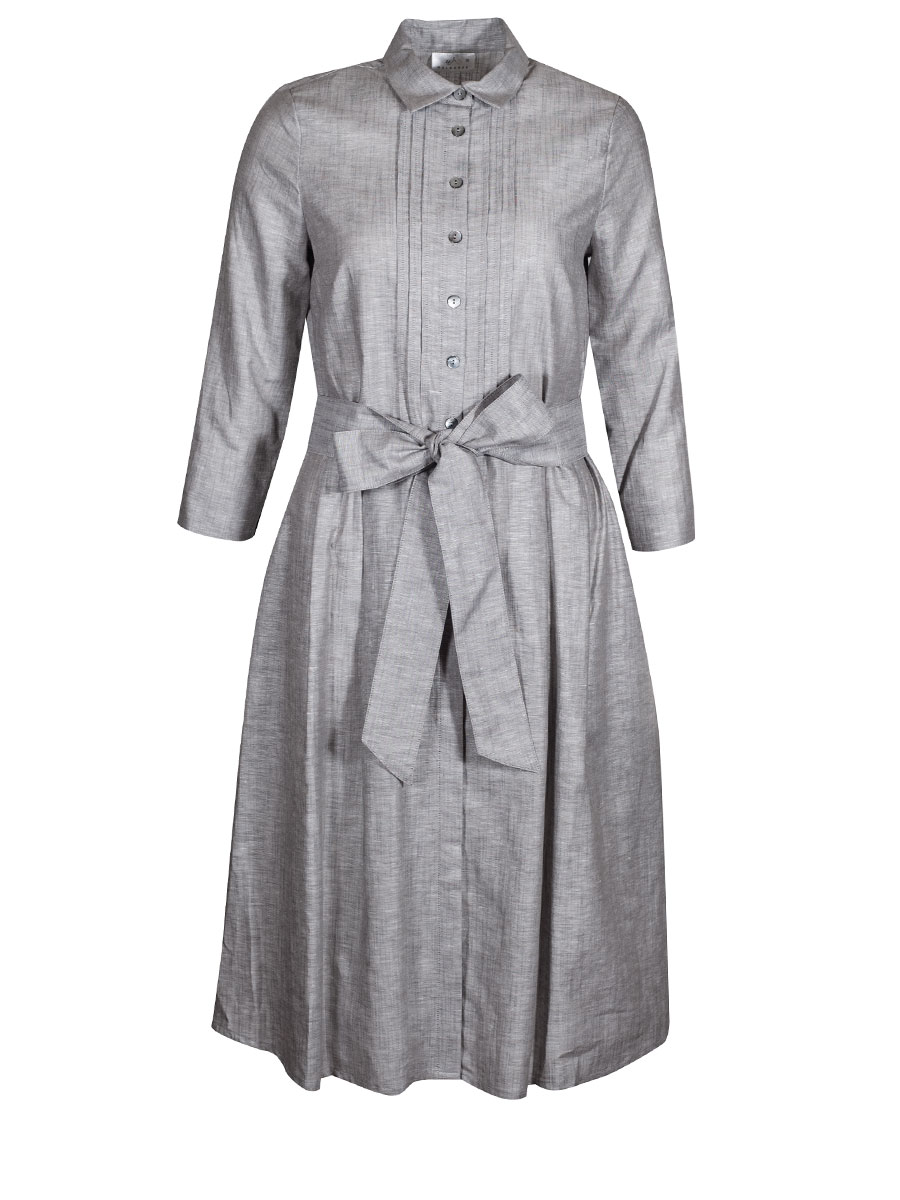 Waldorff Hemdkleid steinöl, mit Stoffgürtel, 3/4 Armen #2