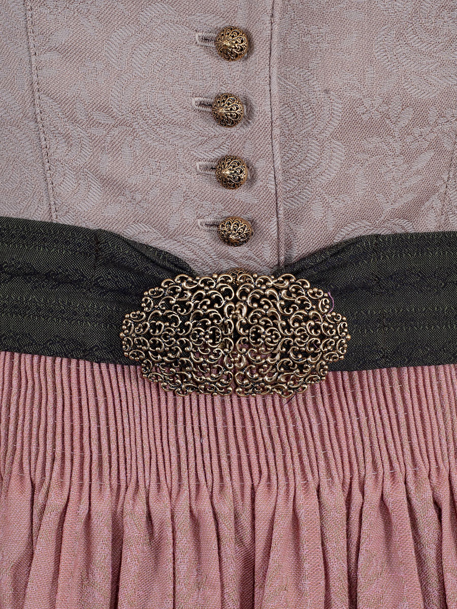 Gottseidank Dirndl Monika, stein-malve, hochwertig, festlich, Stretch, 80cm #6