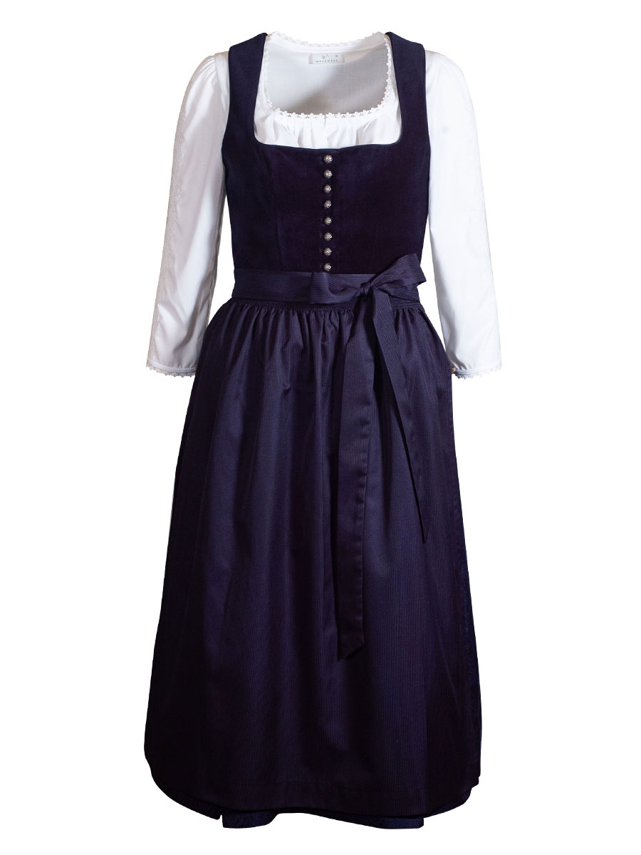 Wenger Viola Festdirndl, marine, Samtoberteil, 80lg #1