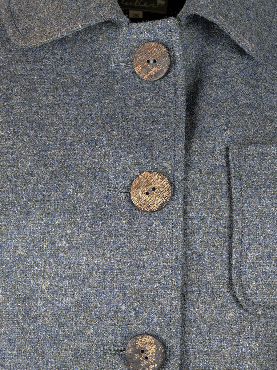 Huber Walkjacke Nikka, blaugrau, große Knöpfe #2