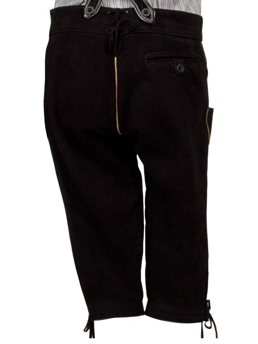Kniebundlederhose Ruhpolding Wildbock schwarz #3