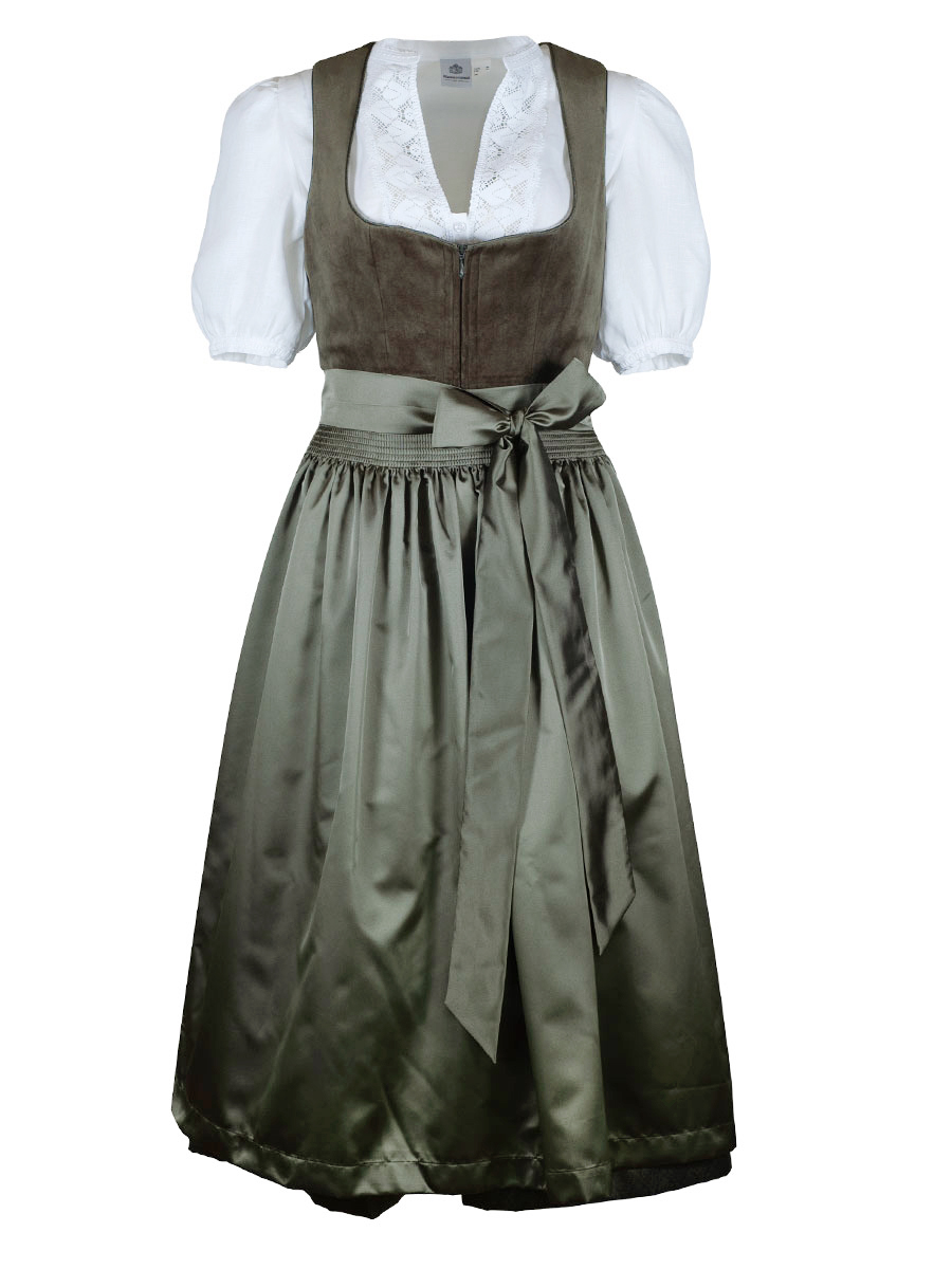 Hammerschmid Samtdirndl Thumsee, grün, 80lg #1
