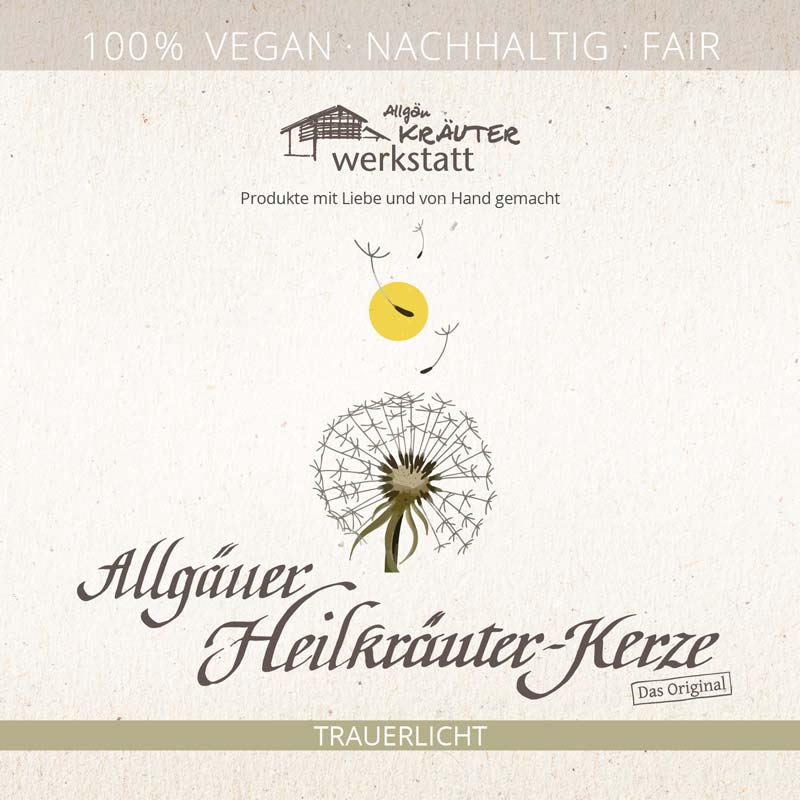 Allgäuer Heilkräuter Kerze, Trauerlicht im Glas #3