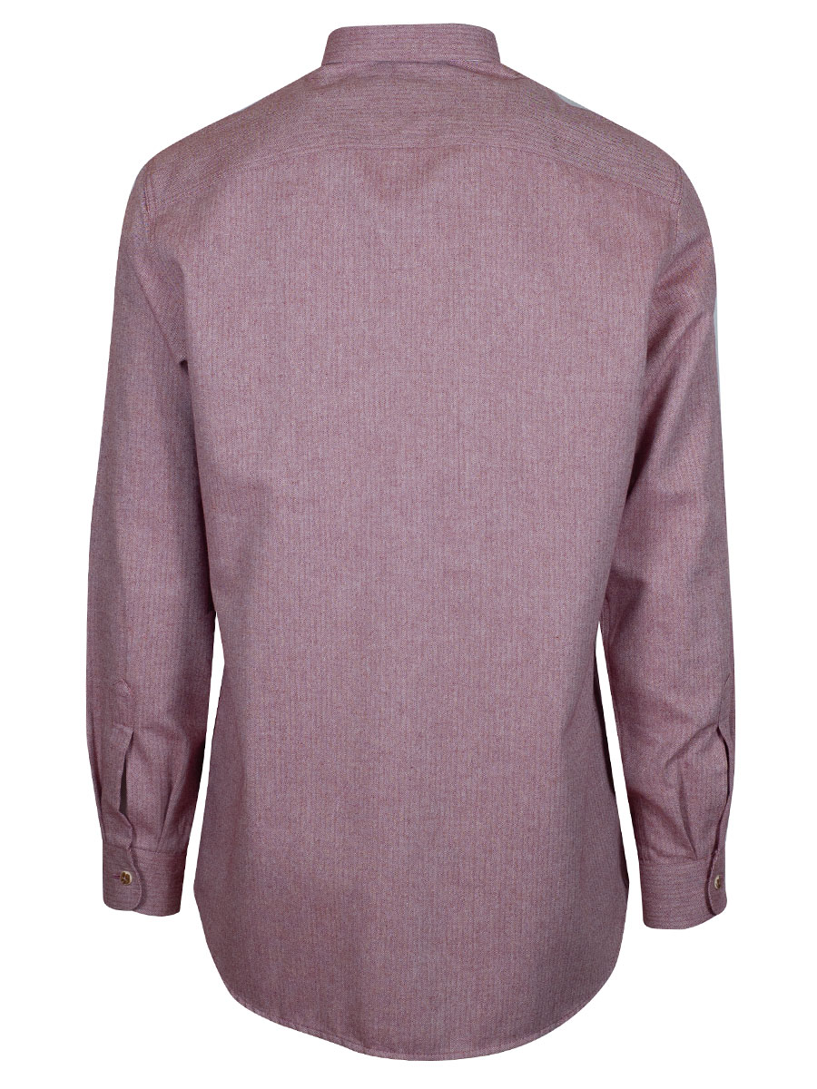 Arzberger Trachtenhemd, Pfoad, dunkelrot, Fischgrad, Slim Fit, Liegekragen #2