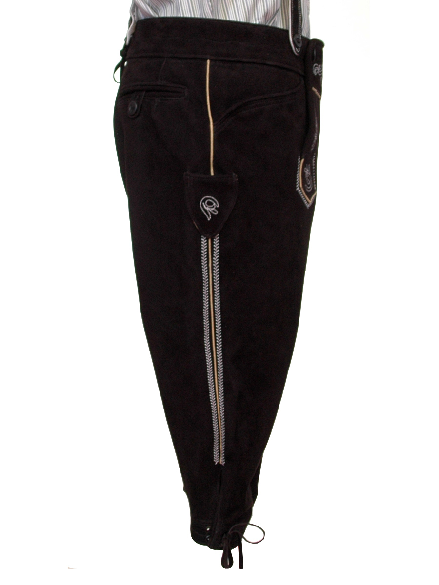 Kniebundlederhose Ruhpolding Wildbock schwarz #2