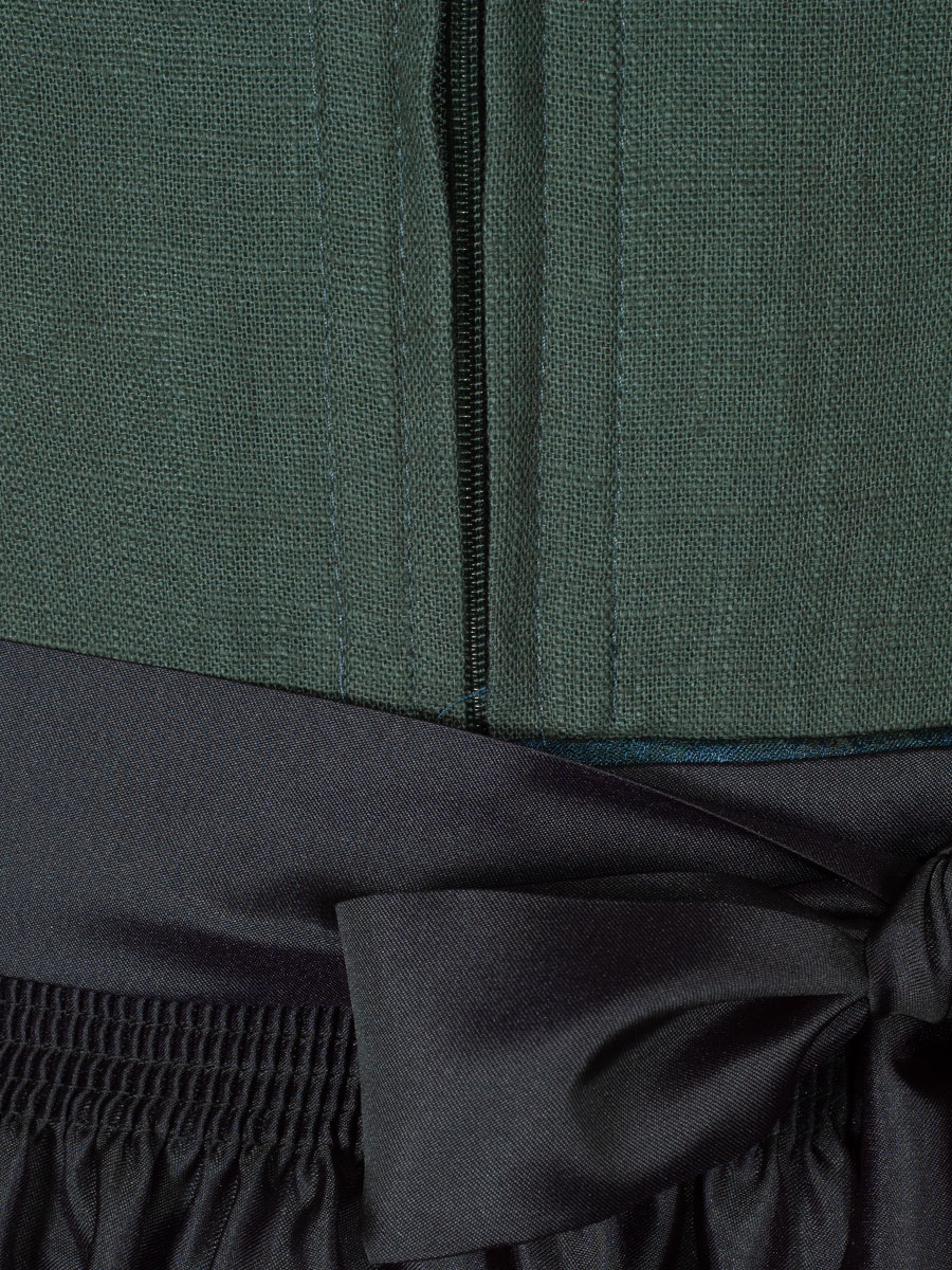 Wenger Leinendirndl Ally, grün, festlich, 80lg #5