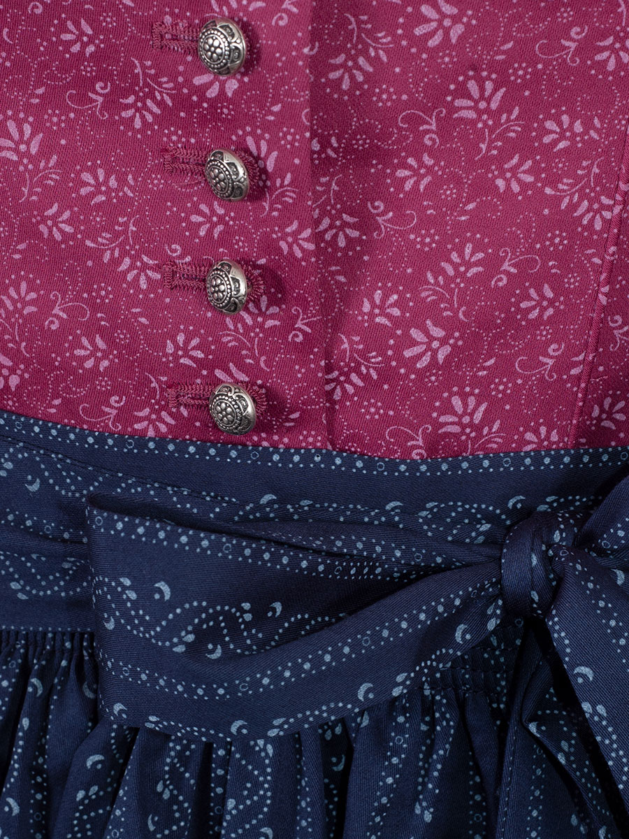 Wenger Herlinde Baumwolldirndl, beere-blau,  80cm #4