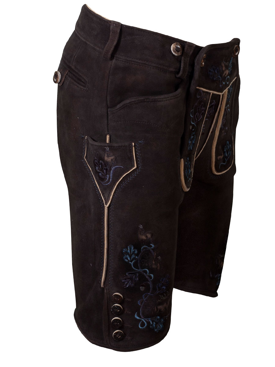 Kurze Lederhose Hochkönig, Wildbock, basalt #2