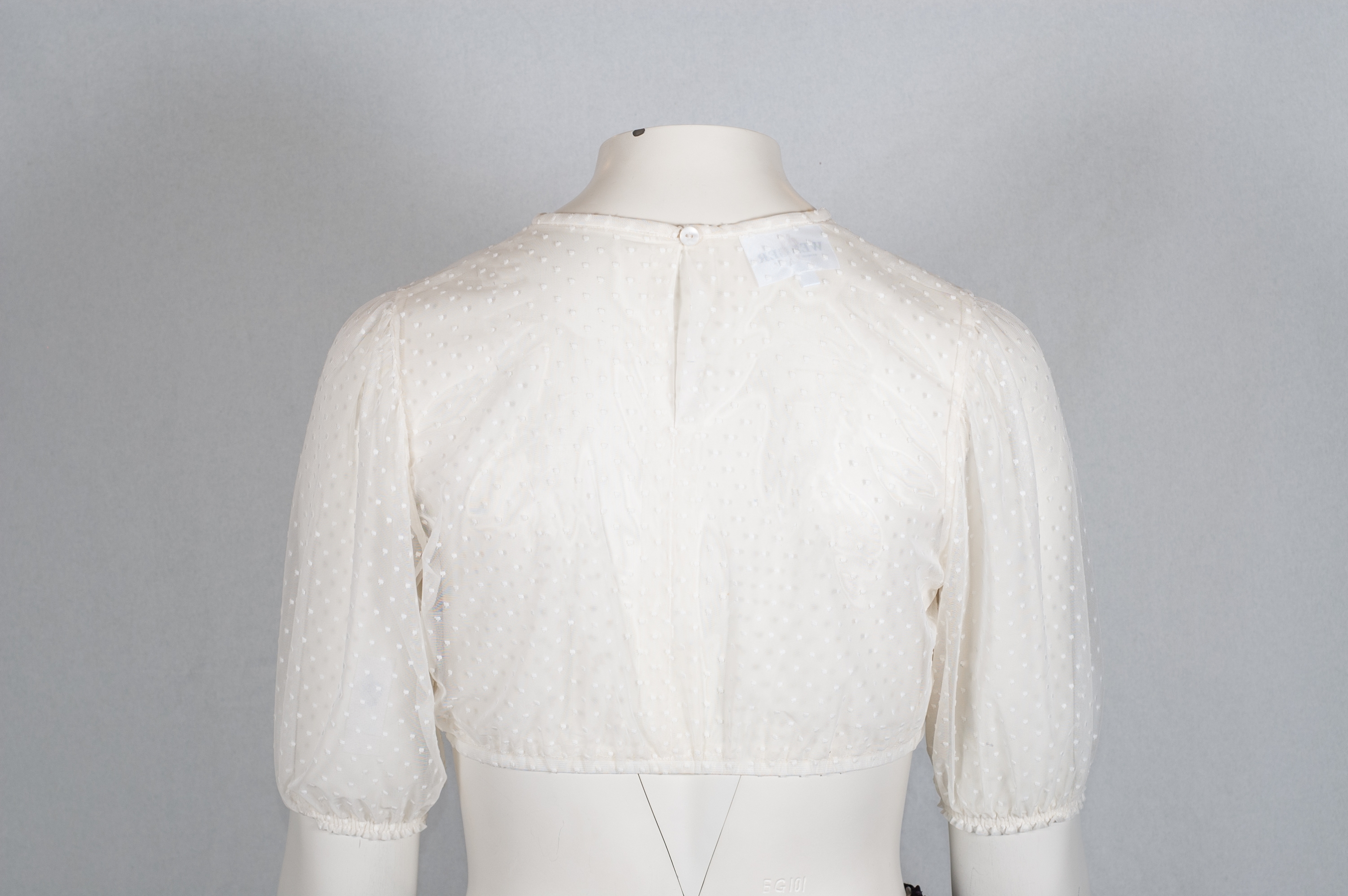 Wenger Dirndlbluse Katlin, creme, Puffarm, Tüll #4