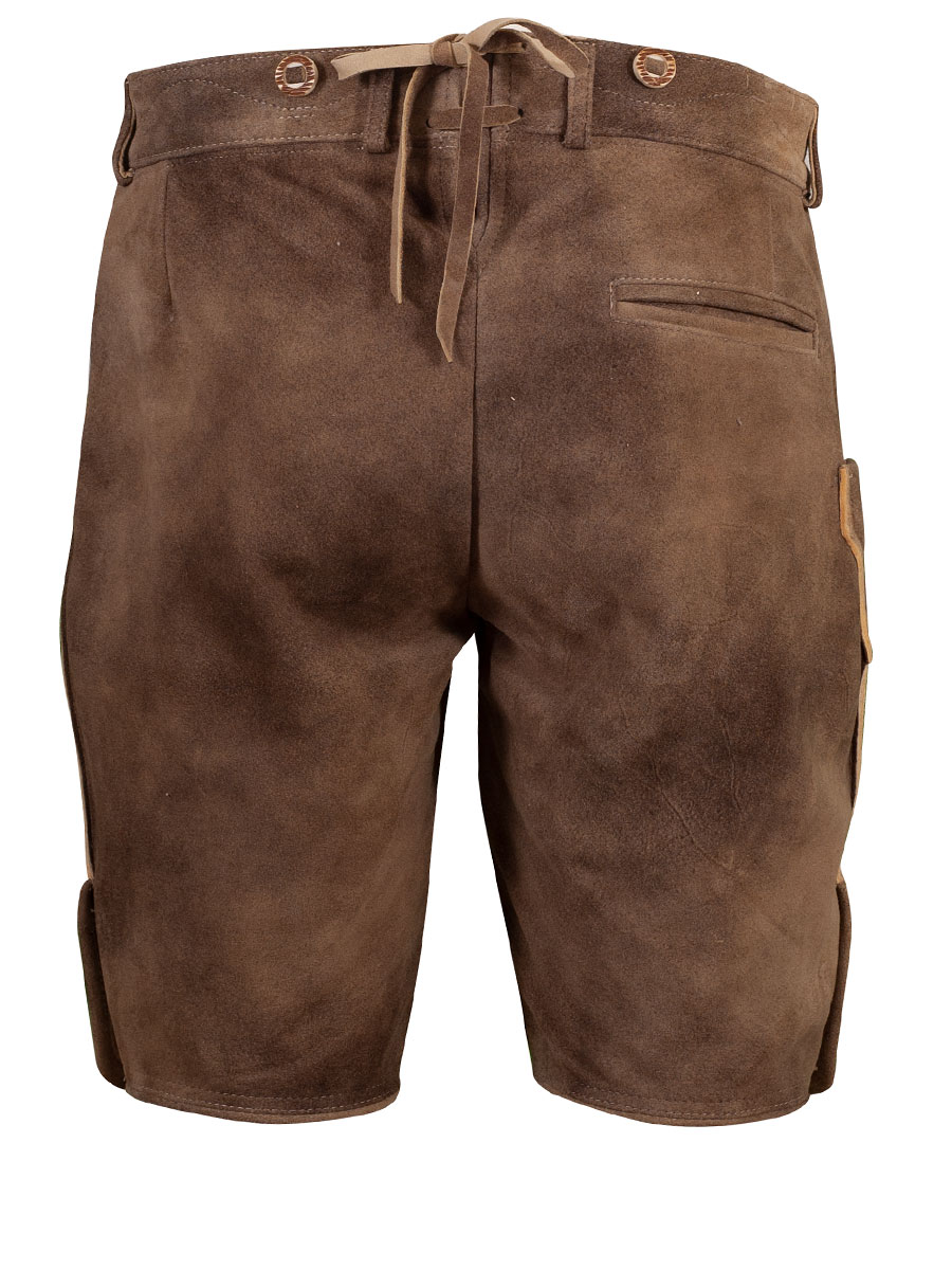 Weinbauer Kurze Lederhose Alois, eiche-inka, Ziegenvelour #3