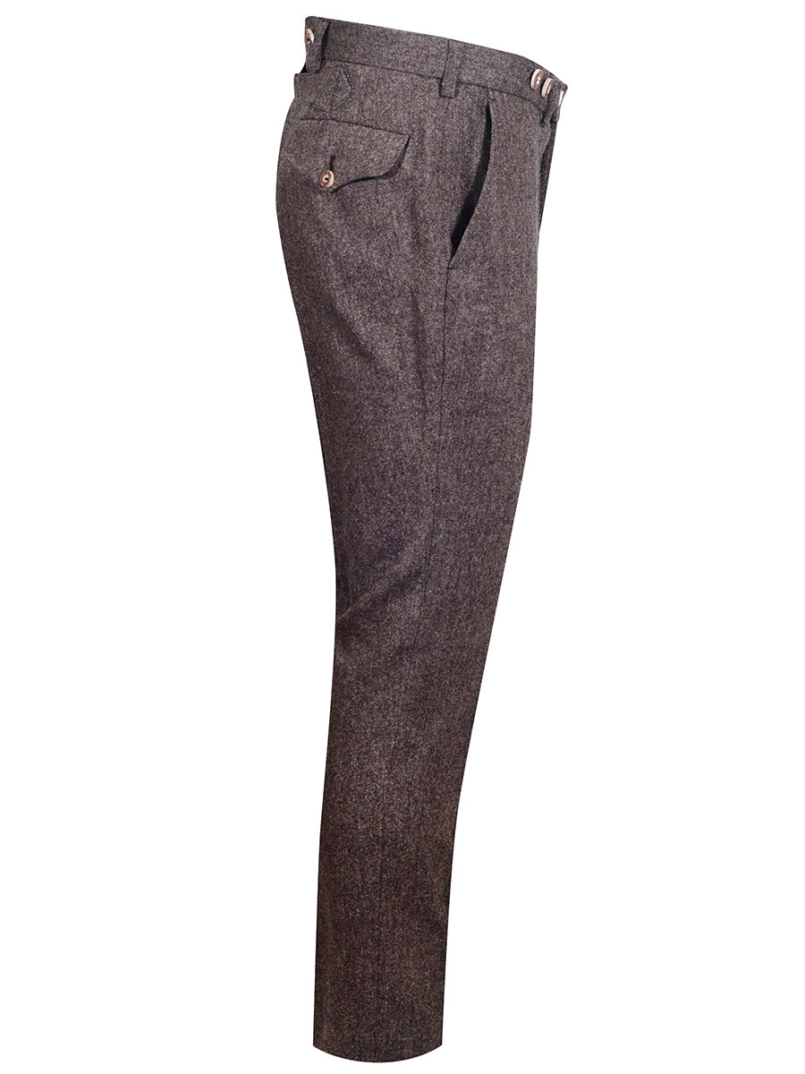hausg'macht Lodenhose Wastl, Perlloden, braun, elegant #3