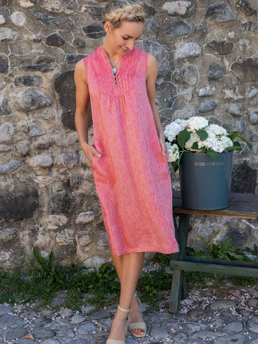 Anno Domini Leinenkleid Hitzgwandl Lena, rot #2
