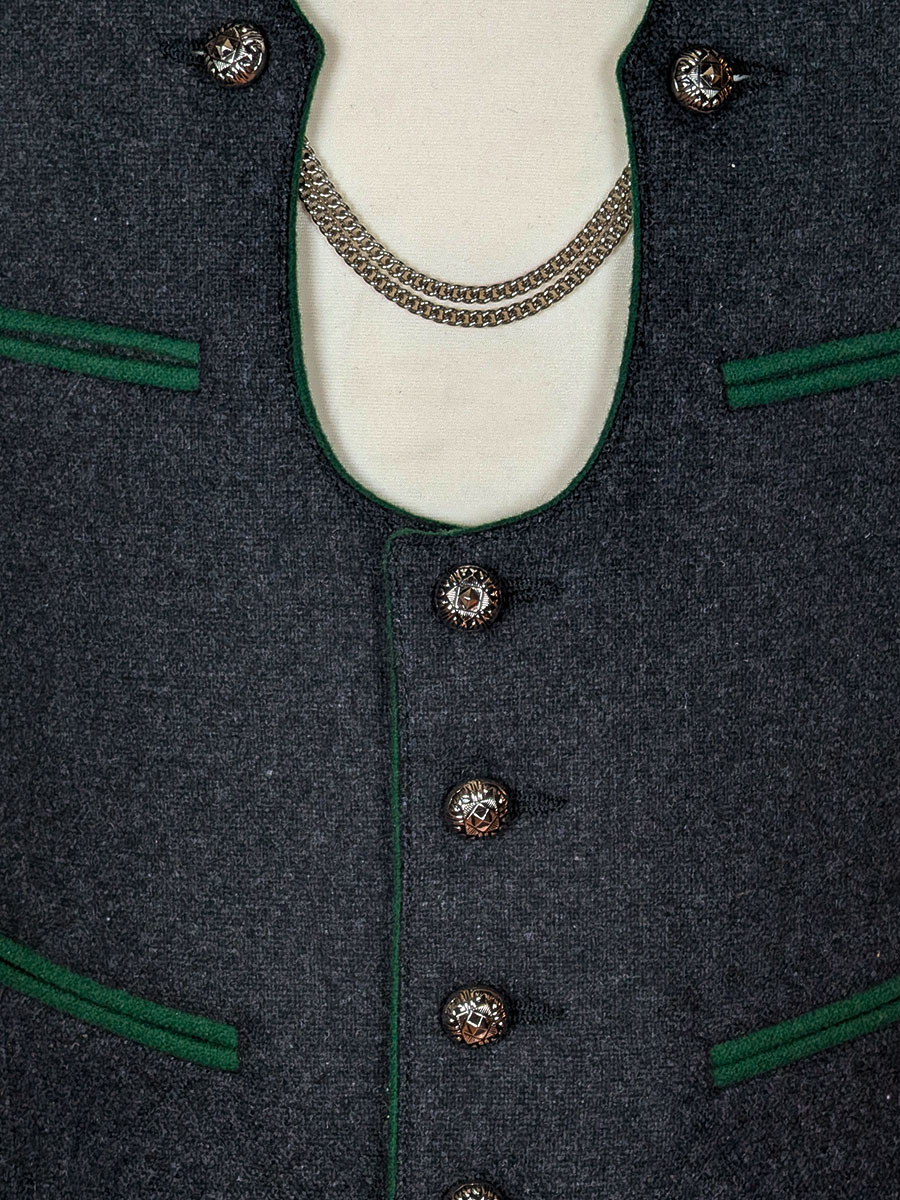 NEW G.O.L Trachtenweste Burschen, anthrazit, Ketterlweste #3