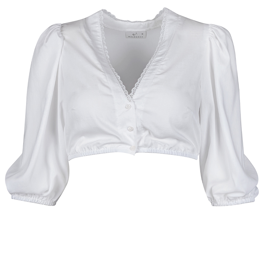 Waldorff Dirndlbluse Viola, ecrue, leichter Puffarm #1