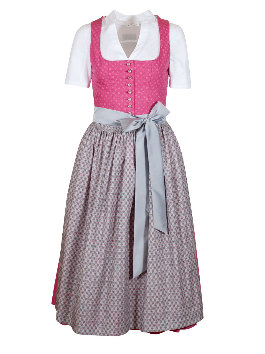 Hammerschmid Pillersee Baumwolldirndl, pink-grau, 80lg #1