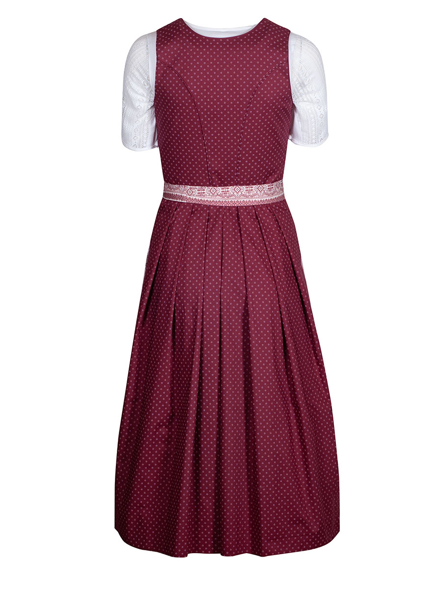 Wenger Baumwolldirndl Irina, marsalla, 80lg #2