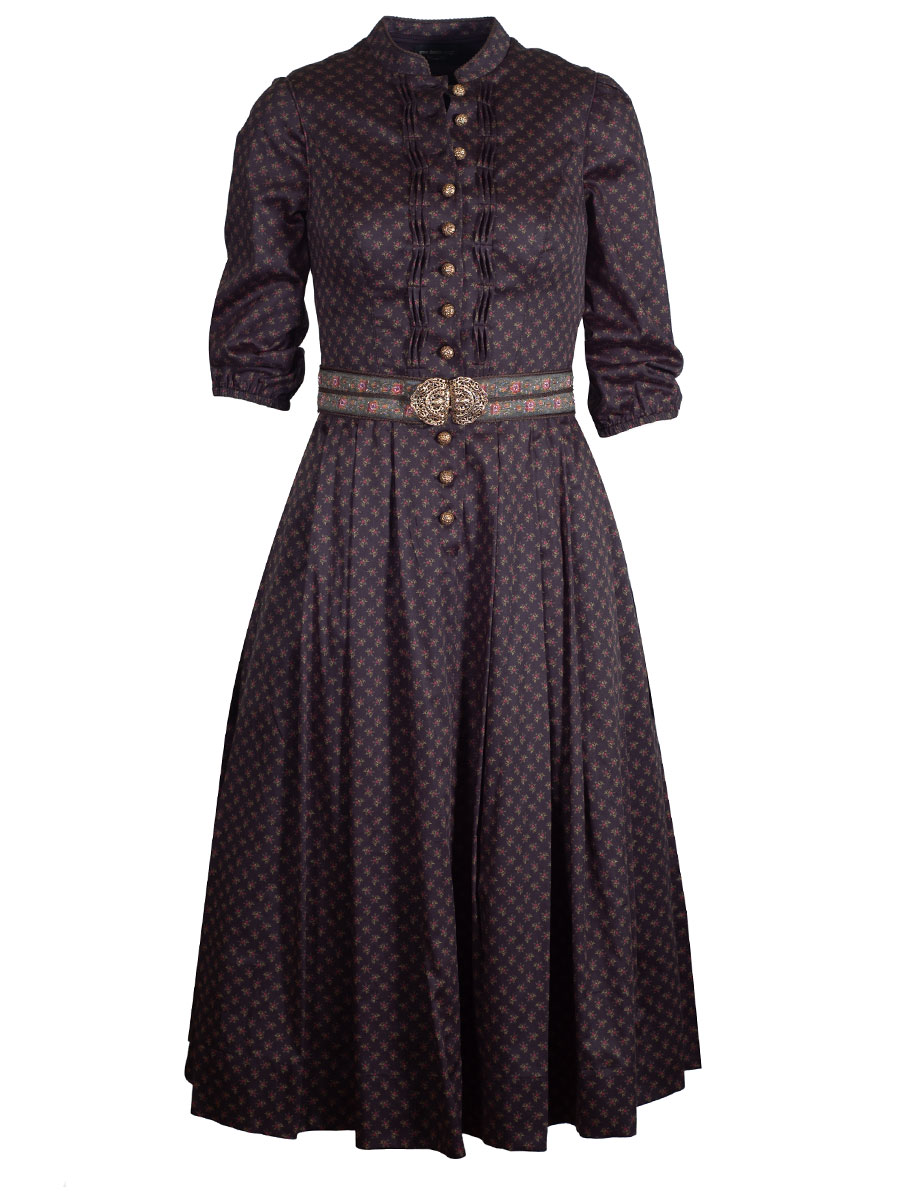 Anno Domini Dirndl und Kleid Gunda, schwarz, geblümt, Stretch, 80lg #2