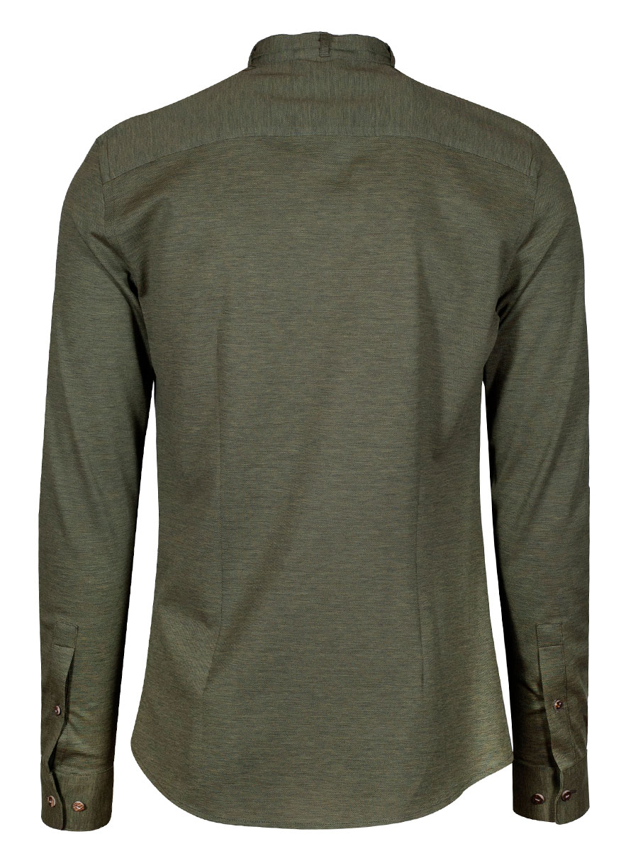 Gottseidank Herrenhemd Lenz, khaki, Stehkragen, durchgeknöpft #3