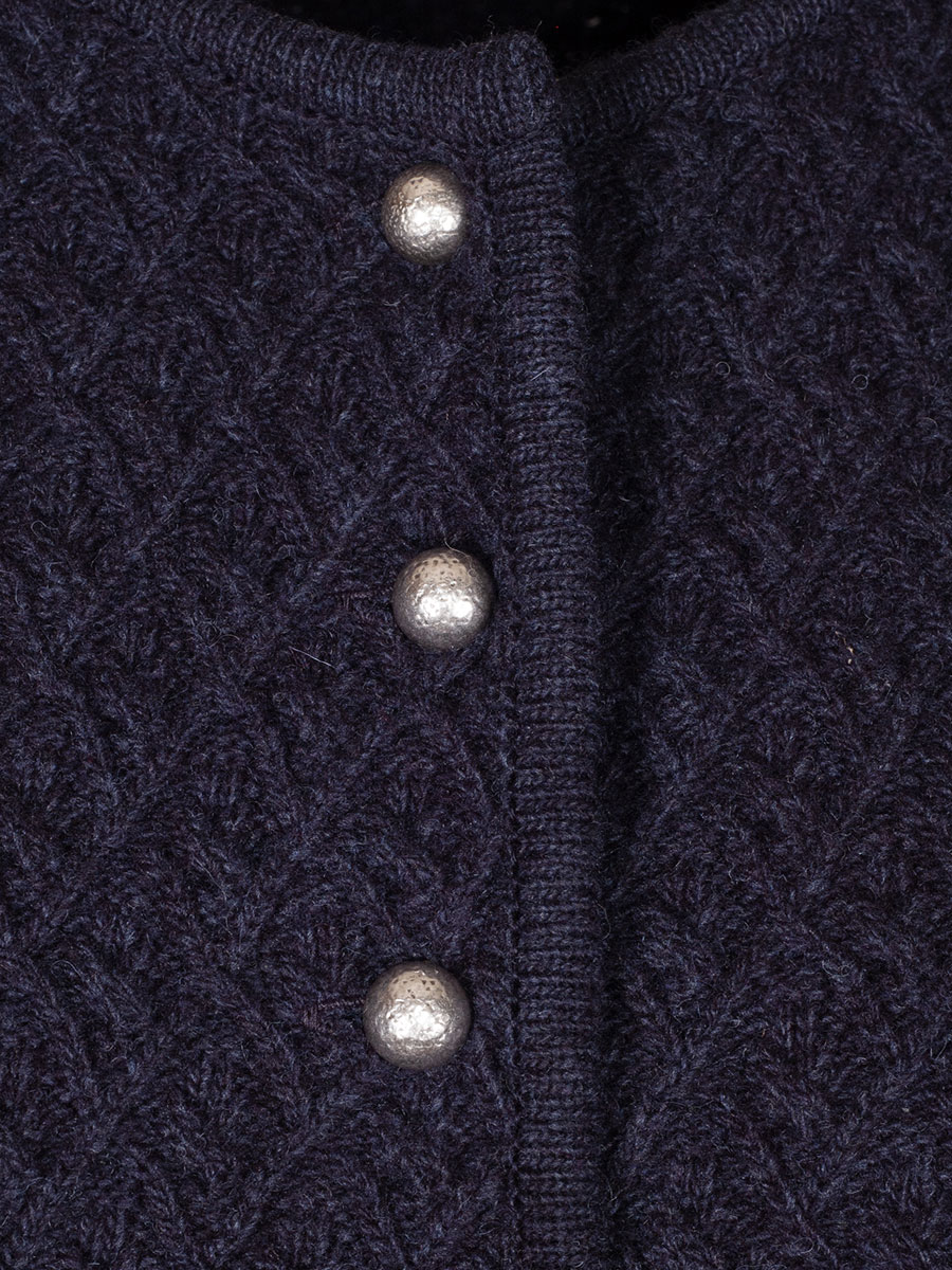 hausg'macht Strickjacke Fridl, marine, Rautenmuster #2