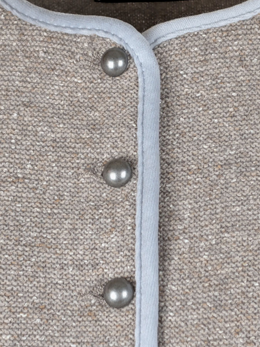 Astrifa Strickjacke Rehberg, ingwer, Samteinfassung silber #2