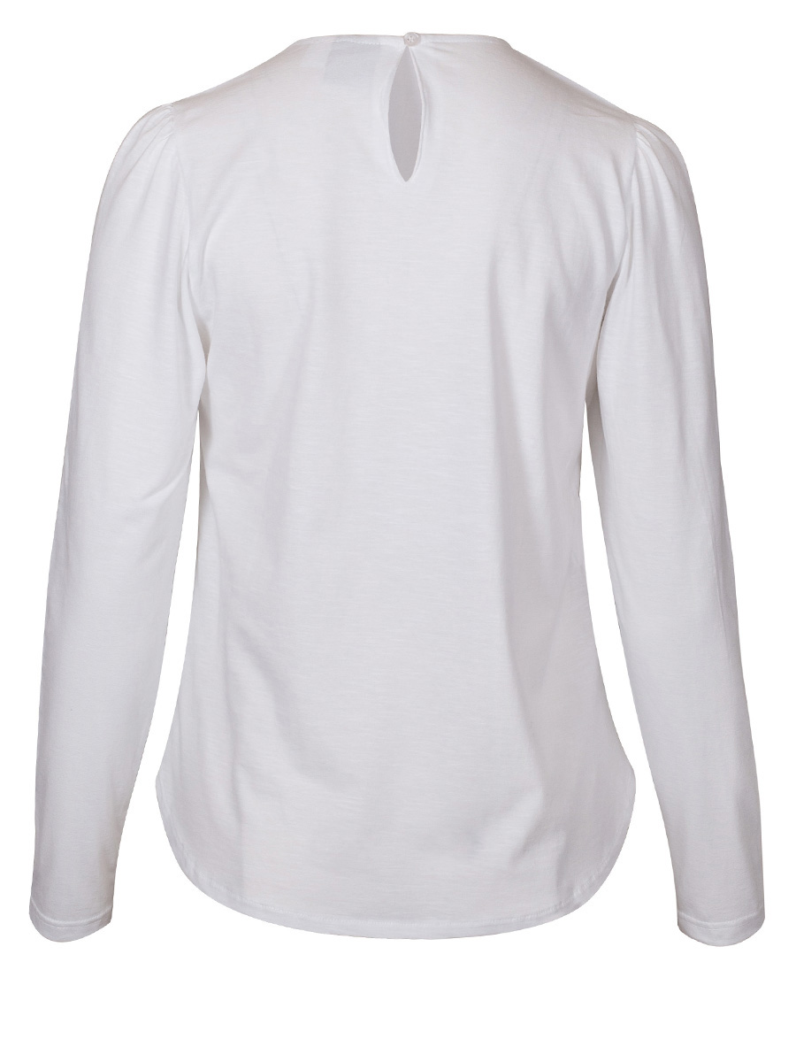 Hammerschmid Langarmshirt Lorena, weiß, Stickerei #3