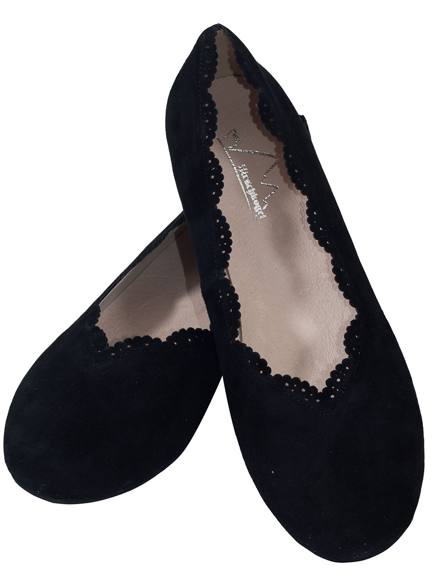 Esgano Schuhe, Ballerina, schwarz, Wildleder #1