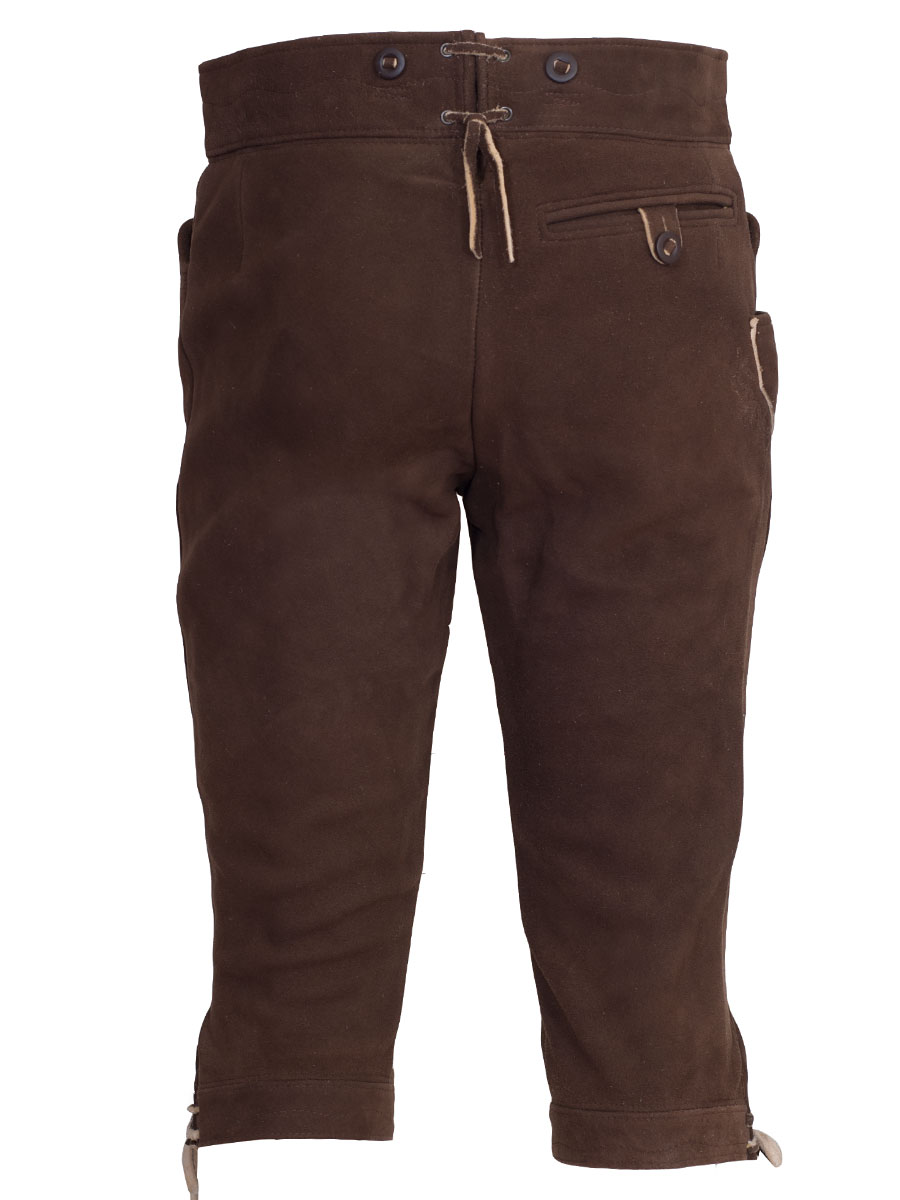 Kniebundlederhose Kreuth altbraun, Hirsch #3