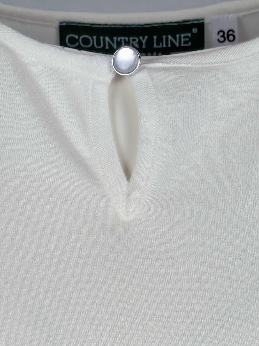Country Line Shirtbluse, creme, Puffarm #4