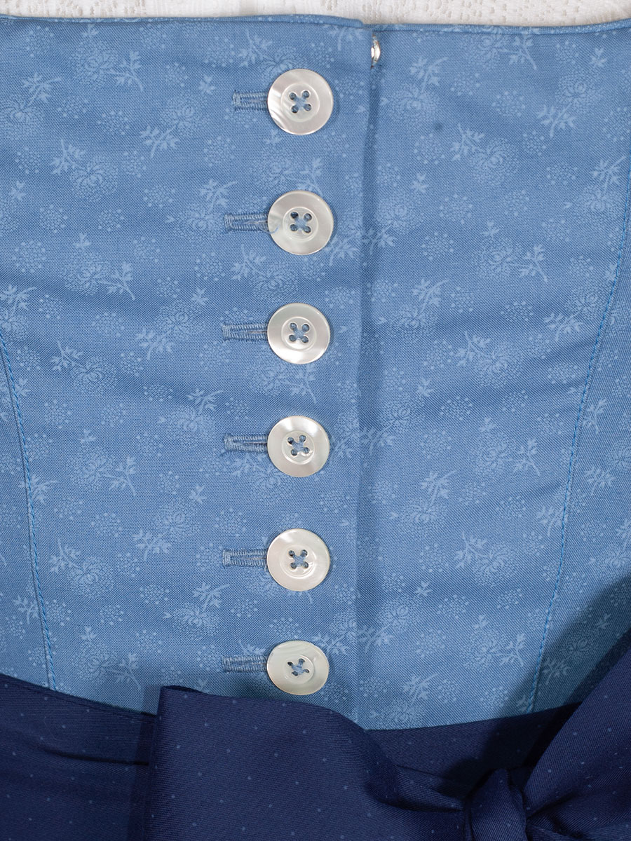 hausg'macht Pillersee Baumwolldirndl, hellblau-blau, 80lg #3