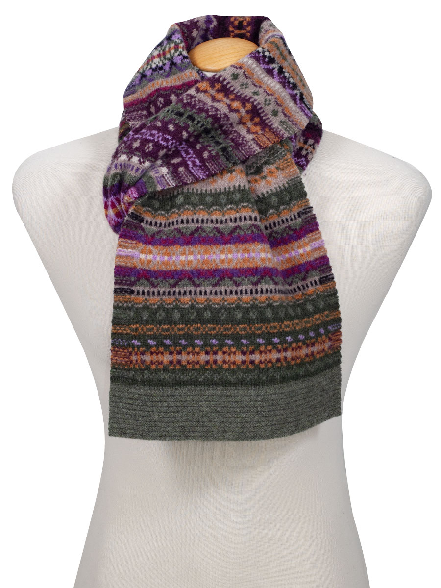 Eribè Fairisle Scarf, Tyrian-Thistle #1