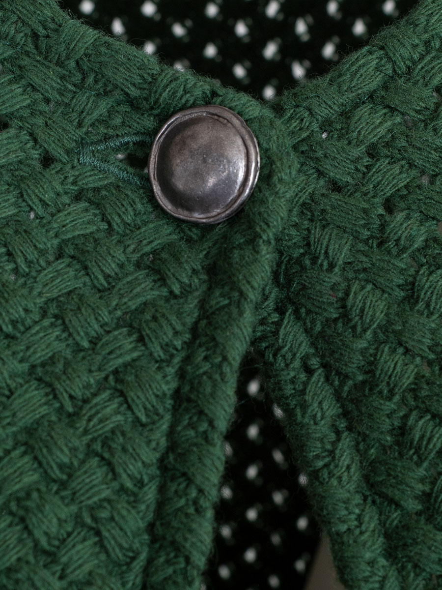 Boos Strickjacke grasgrün, aufwendiges Muster, offen, nur 1 Knopf #3