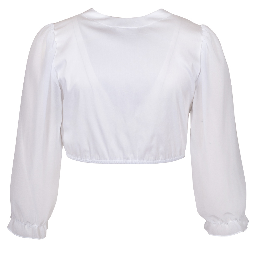 Waldorff Dirndlbluse Irmi, weiß, 3/4-Arm, luftiger Puffarm #3