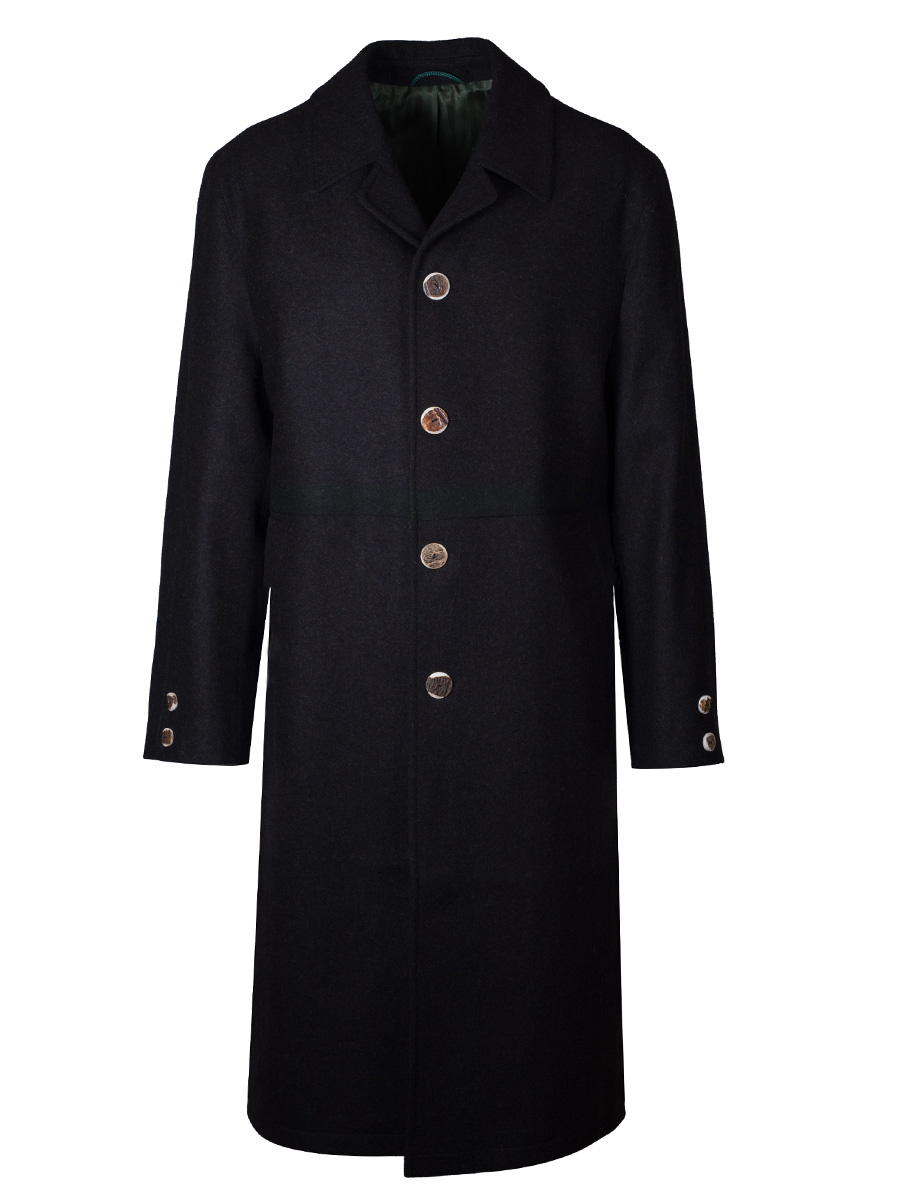Lodenmantel Wallberg, anthrazit, klassisch, lang #1