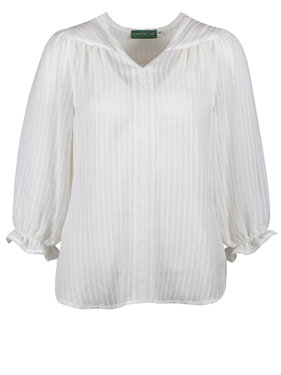 Country Line Damenbluse, luftig, creme, Puffarm #1