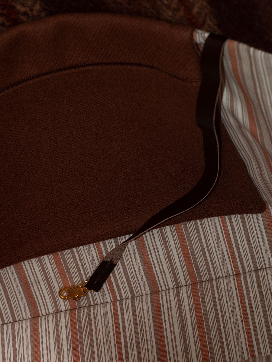 Bezirk Oberbayern Handtasche Zeger, braun, gestreift, klein #3