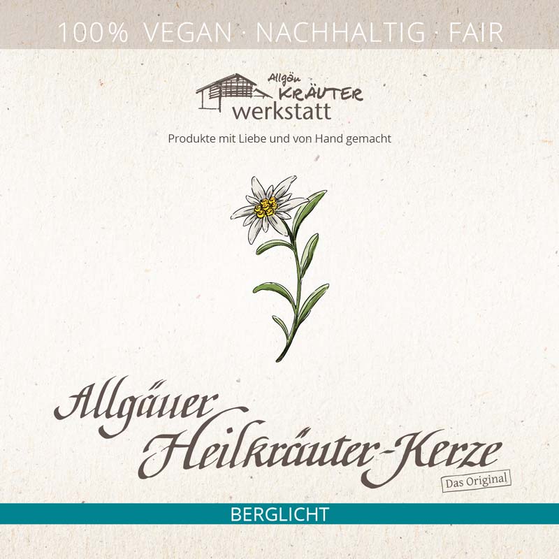 Allgäuer Heilkräuter Kerze, Harmonie, Berglicht im Glas, rosa #2