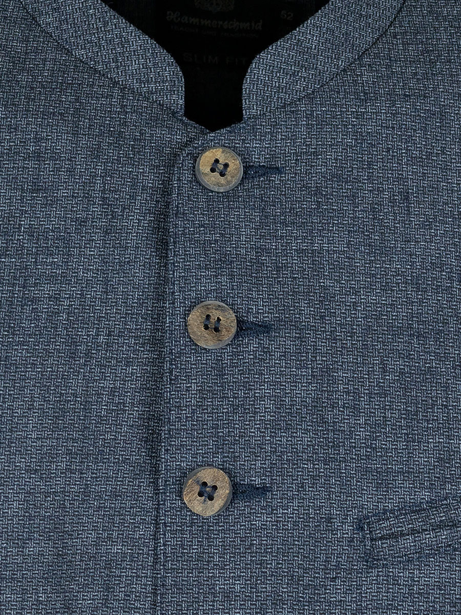 Hammerschmid Herrenweste David, blau gemustert #2