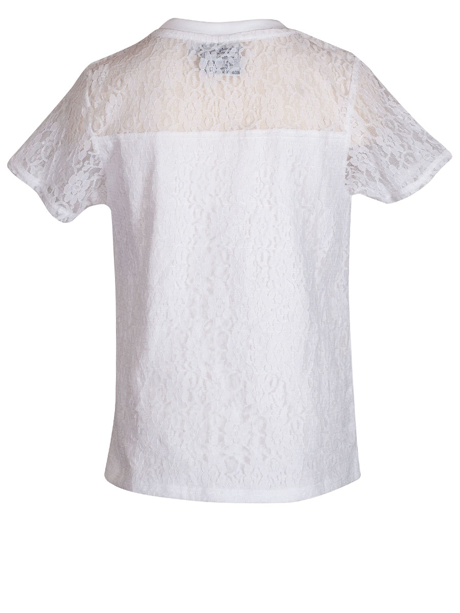 Ederer Shirt, Mädchen, weiß, mit Spitze #2