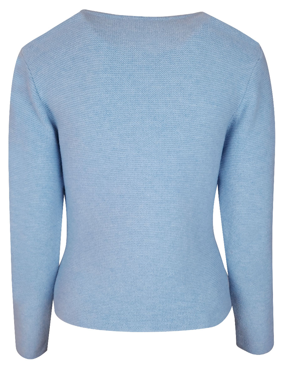 Huber Strickjacke Elli, himmelblau, Perlmuttknöpfe #3