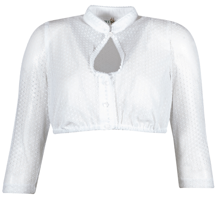 Wenger Dirndlbluse Tala, weiß, Spitze, 3/4-Arm #1