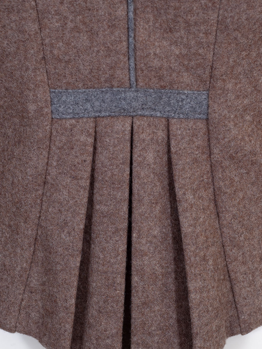 Hammerschmid Lodenjanker Gmund taupe mit hellgrauem Paspol #5