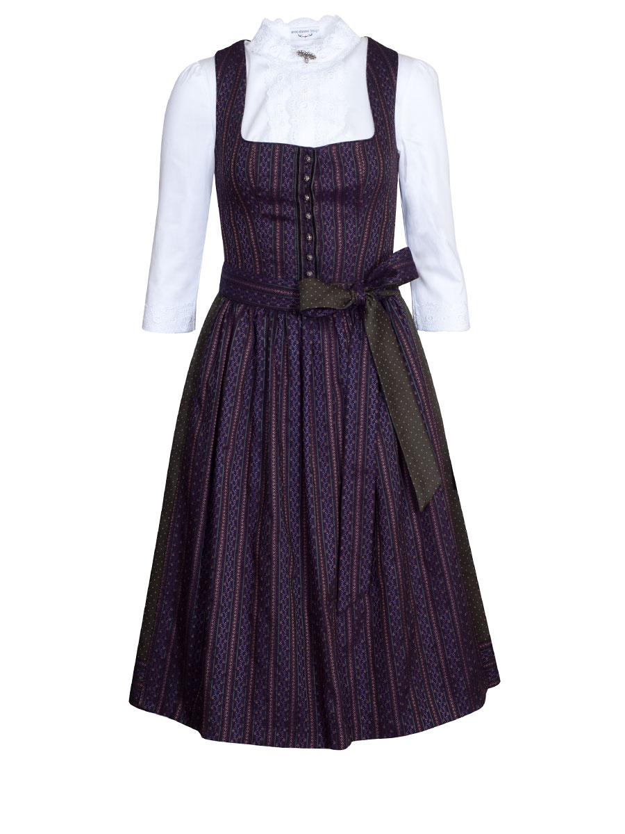 Anno Domini Dirndl Marei, marine-grün mit Gold gewebt, 70 cm #1