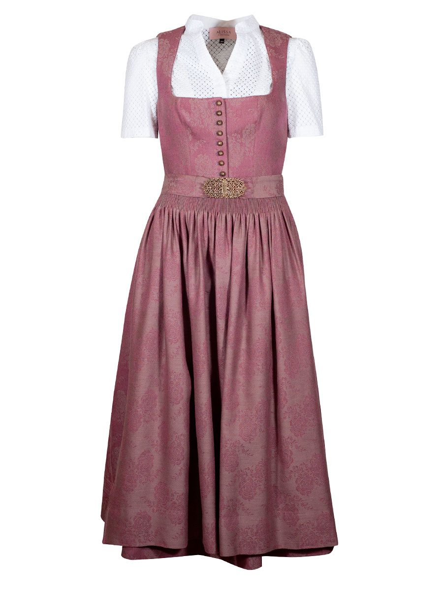 Gottseidank Dirndl Monika, kirschrot, hochwertig, festlich, 80cm #1