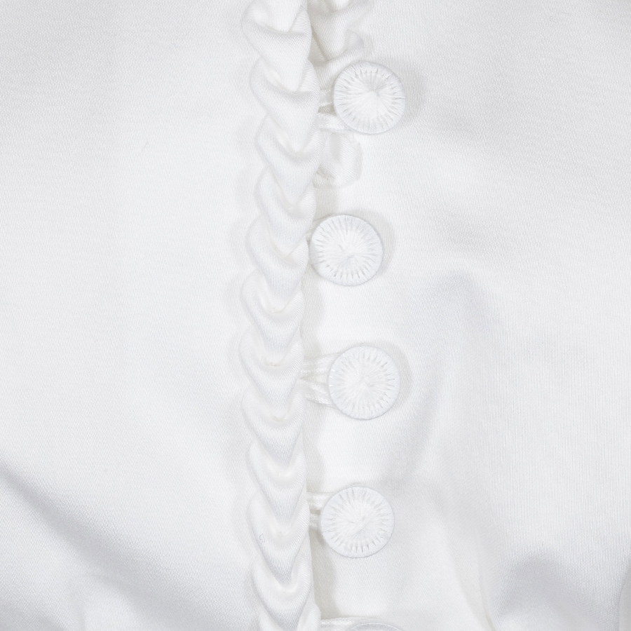 Anno Domini Design Dirndlbluse Sabi, weiß, Flügelarme, Brosche #4